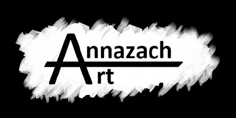 Black and white logo for Annazach Art